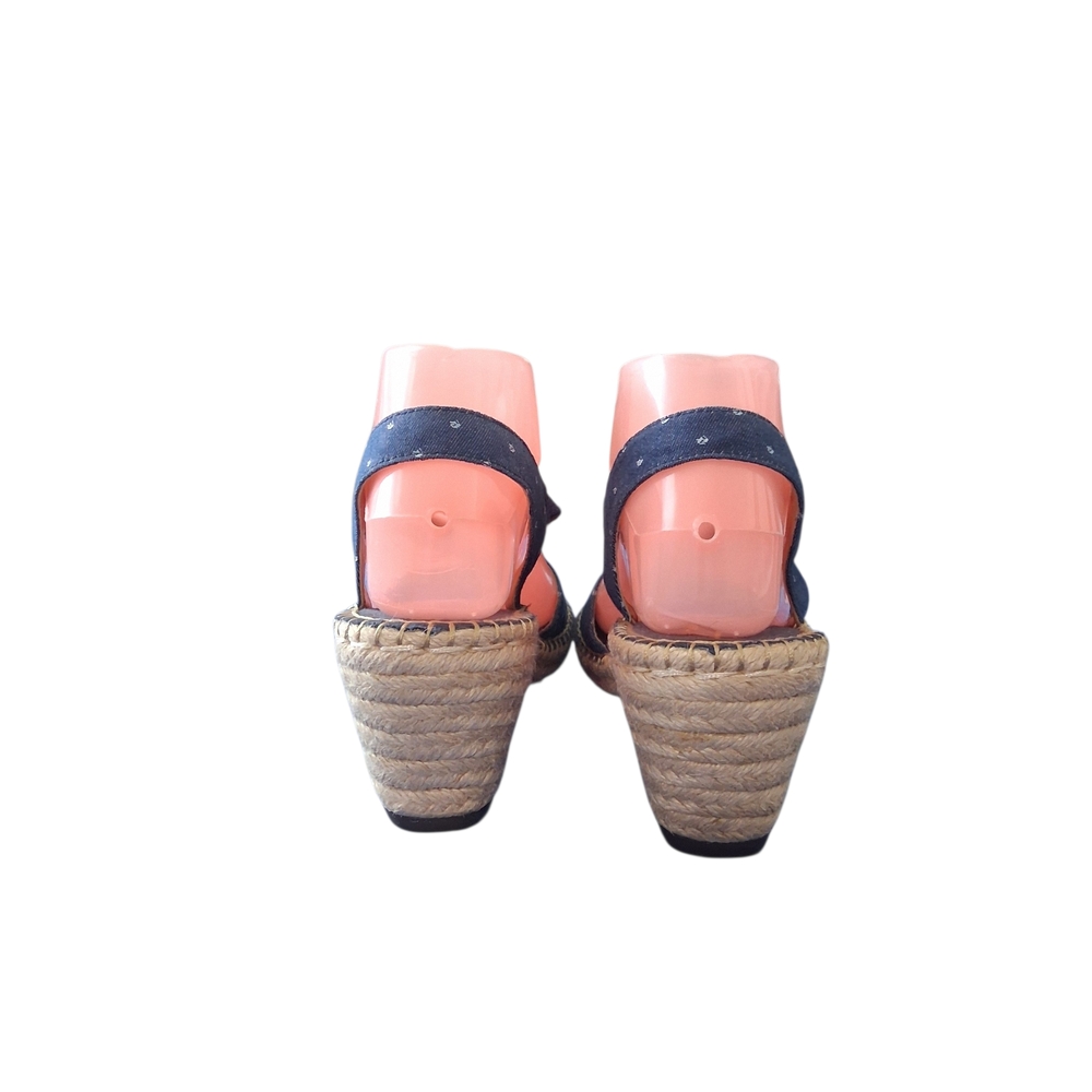 Clarks Petrina Kaelie Espadrille Wedges Polkadot Blue/white 7.5 - Picture 4 of 7